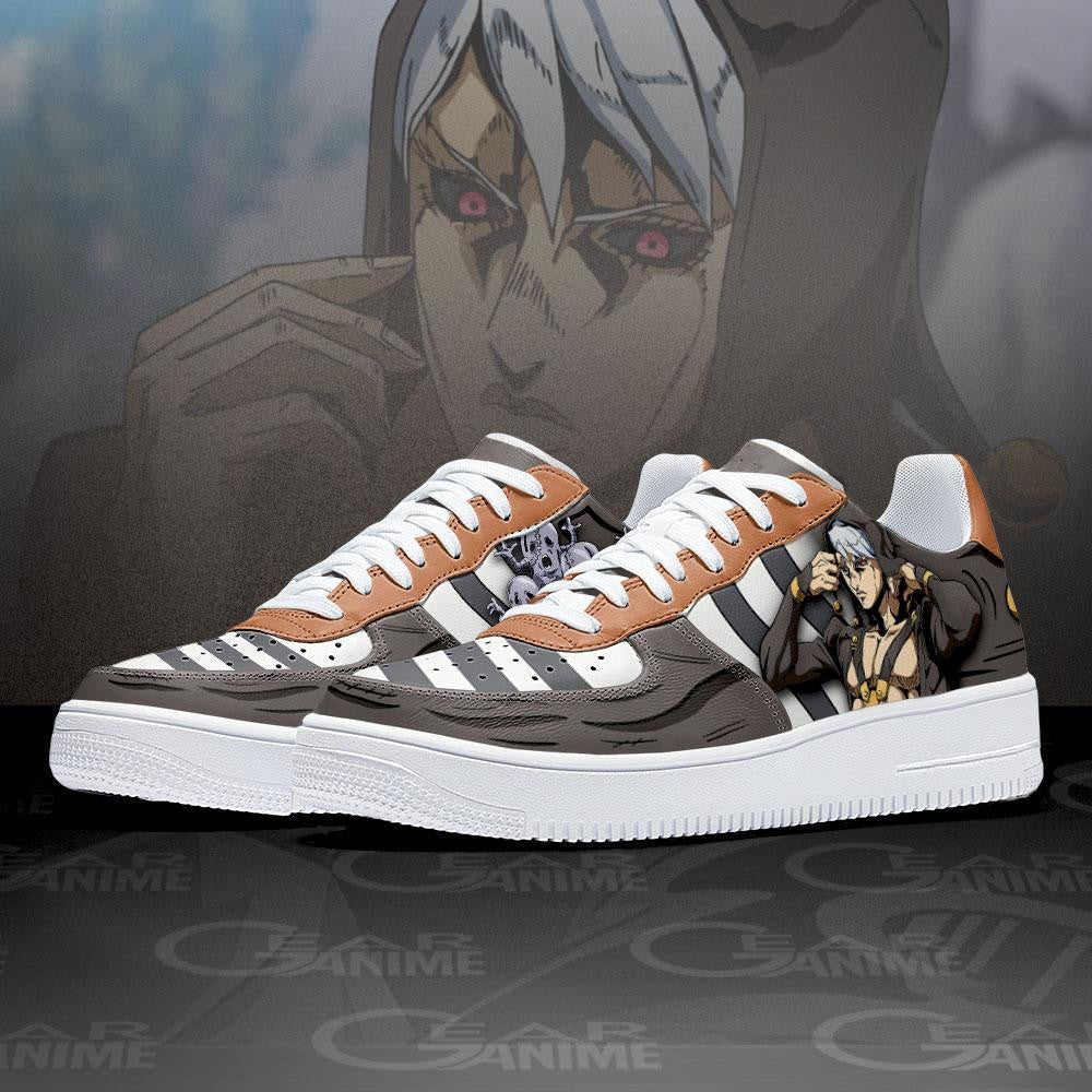 Baskets Anime Risotto Nero en Cuir Chaussures Basses Unisexes Anime Manga