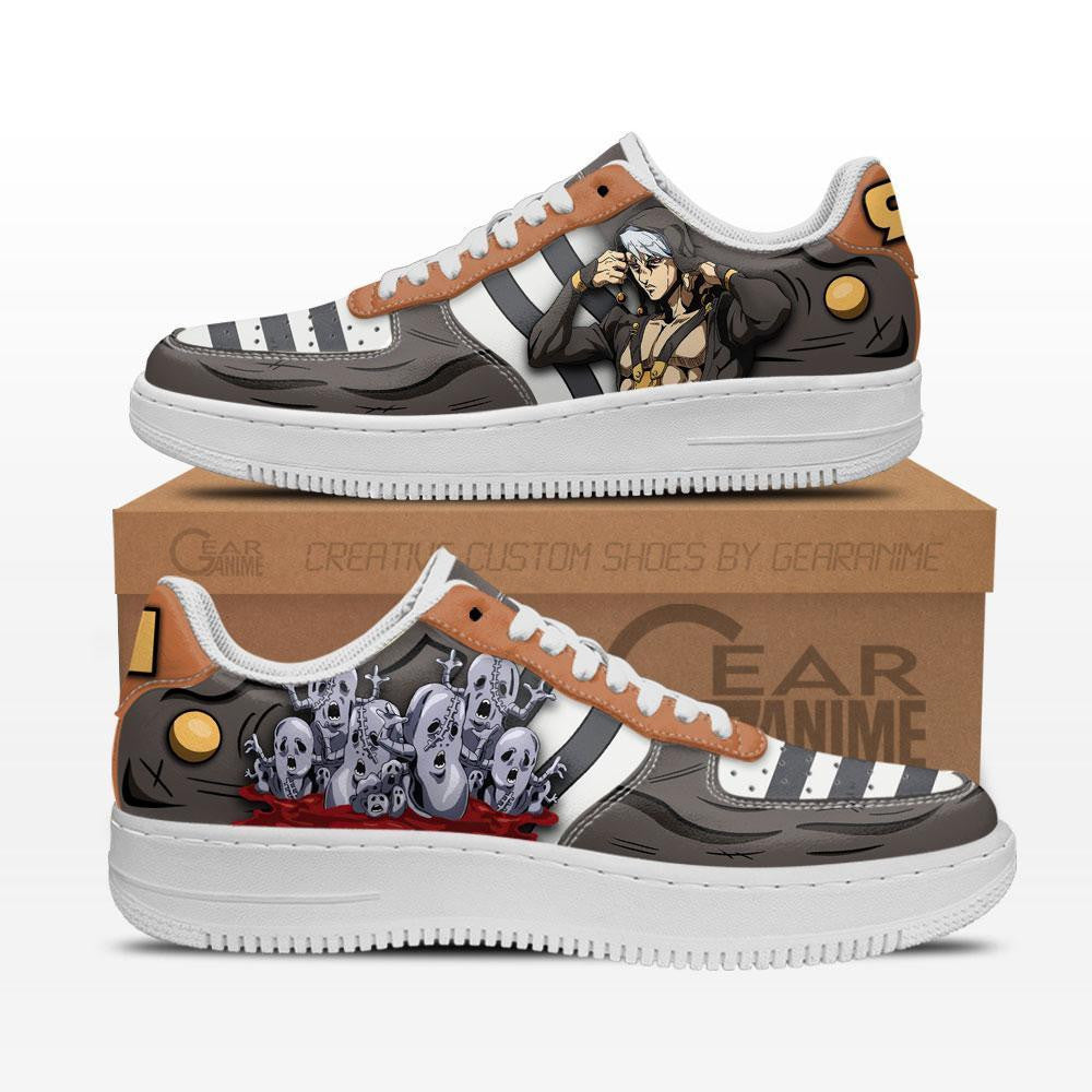 Baskets Anime Risotto Nero en Cuir Chaussures Basses Unisexes Anime Manga