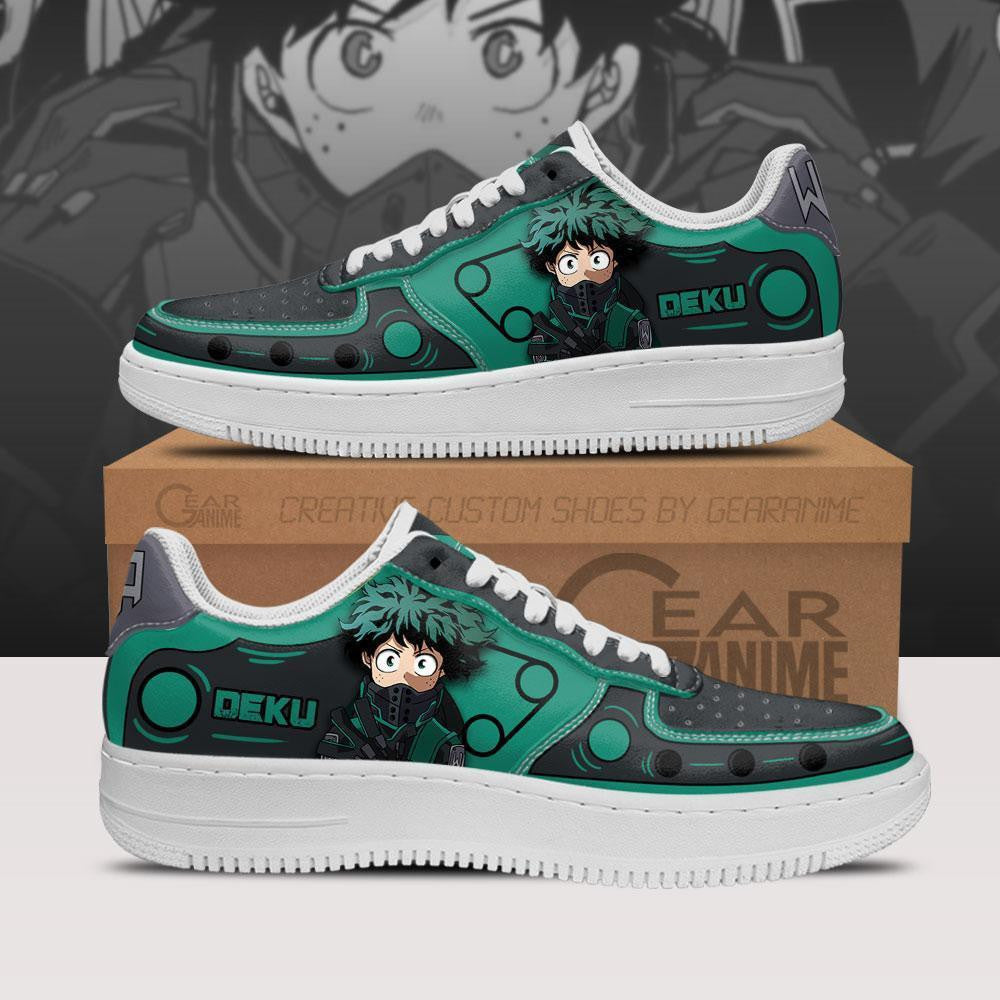 Baskets Anime Musketeer Deku en Cuir Chaussures Basses Unisexes Anime Manga
