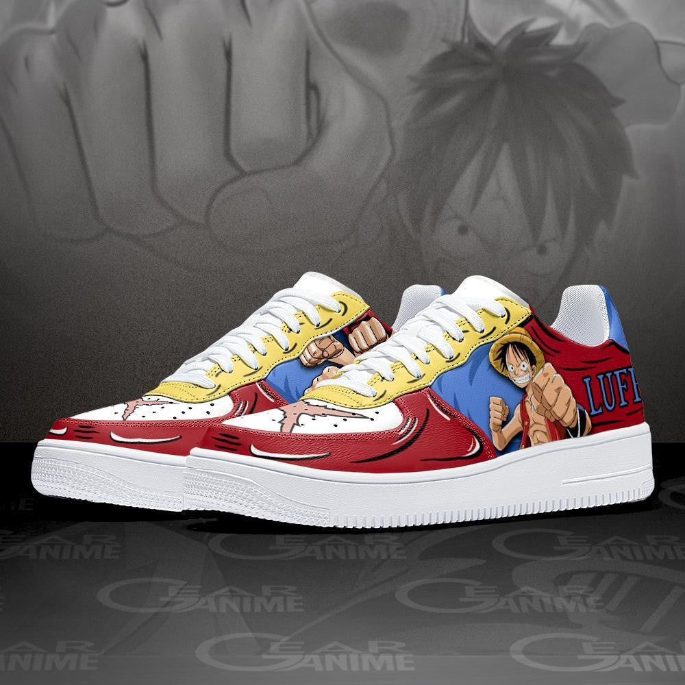 Baskets Anime Gomu Gomu Luffy en Cuir Chaussures Basses Unisexes One Piece