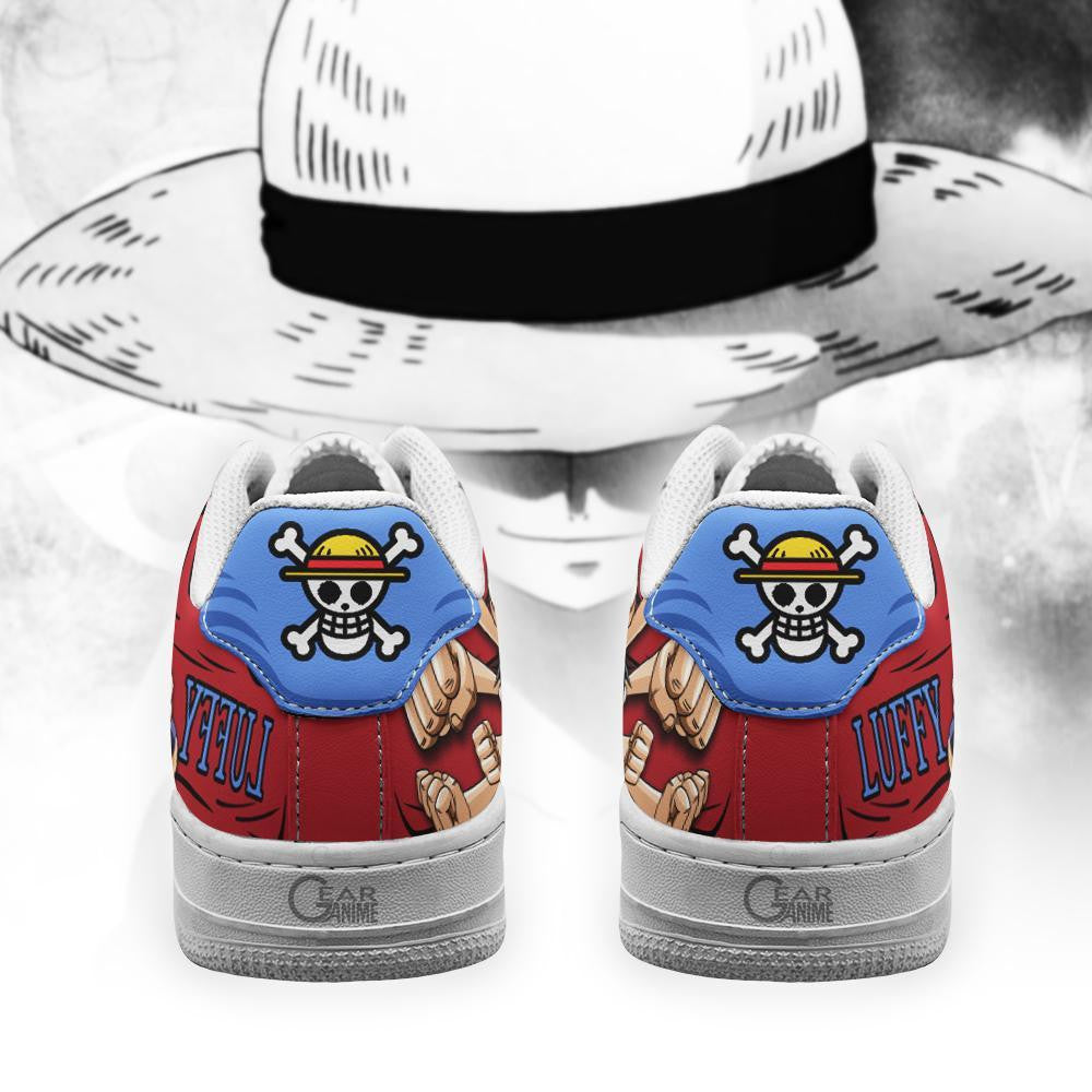 Baskets Anime Gomu Gomu Luffy en Cuir Chaussures Basses Unisexes One Piece