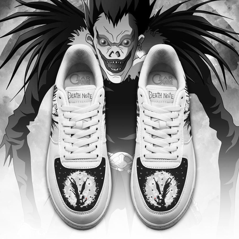 Baskets Anime Ryuk Custom Low-Top Leather Sneakers Shinigami en Cuir Chaussures Basses Unisexes Anime Manga