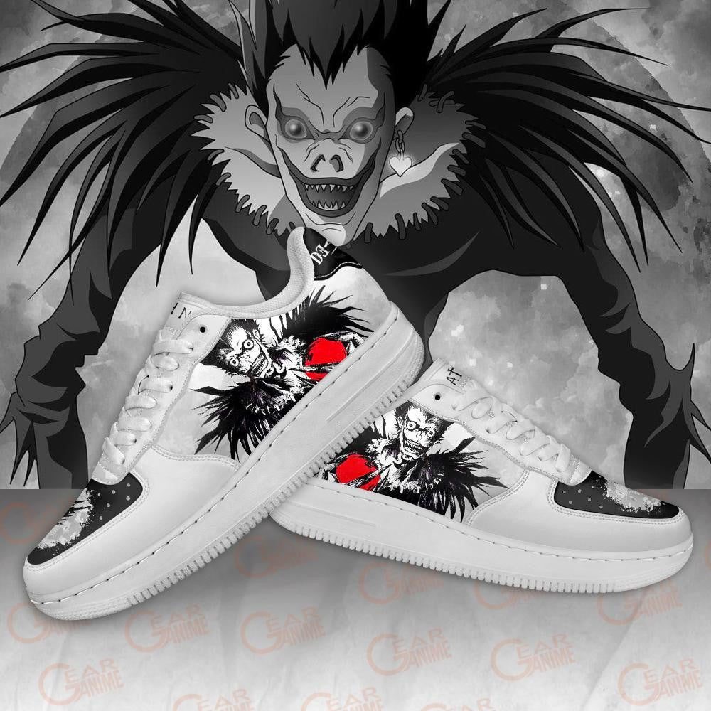 Baskets Anime Ryuk Custom Low-Top Leather Sneakers Shinigami en Cuir Chaussures Basses Unisexes Anime Manga