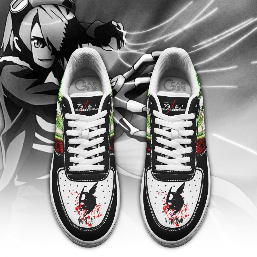Baskets Anime Akame Ga Kill Lubbock en Cuir Chaussures Basses Unisexes Anime Manga
