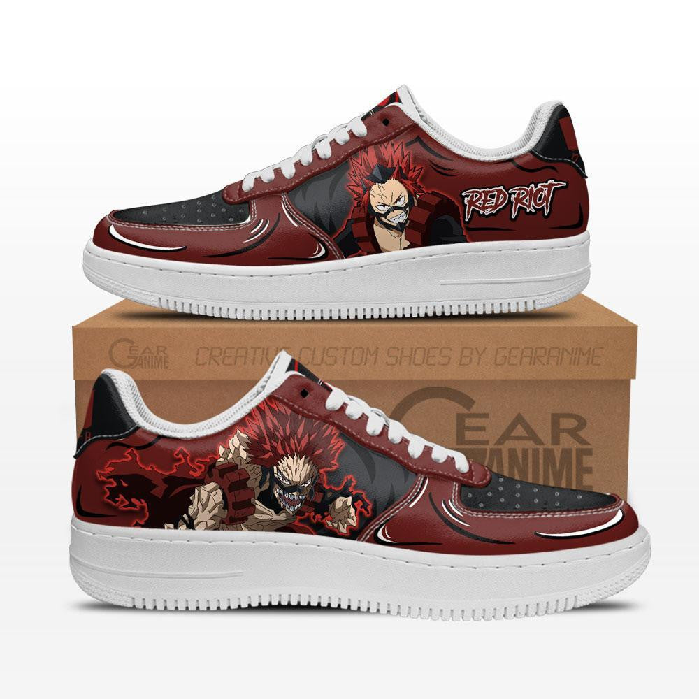 Baskets Anime Eijiro Red Riot en Cuir Chaussures Basses Unisexes Anime Manga