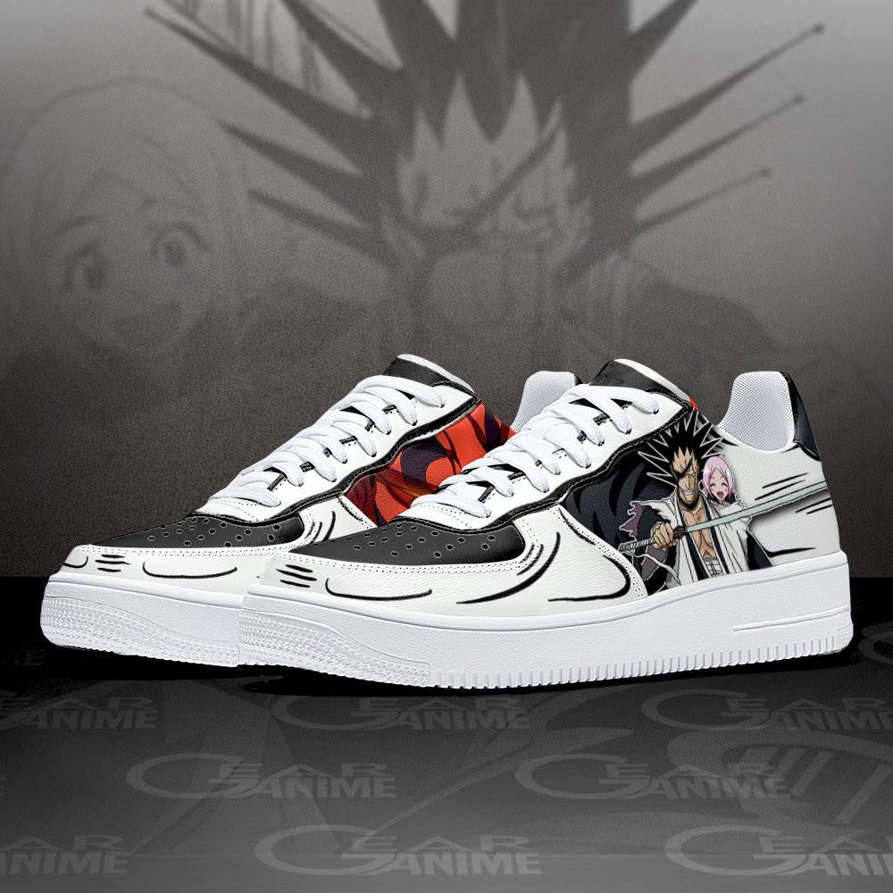 Baskets Anime Kenpachi Zaraki en Cuir Chaussures Basses Unisexes Anime Manga
