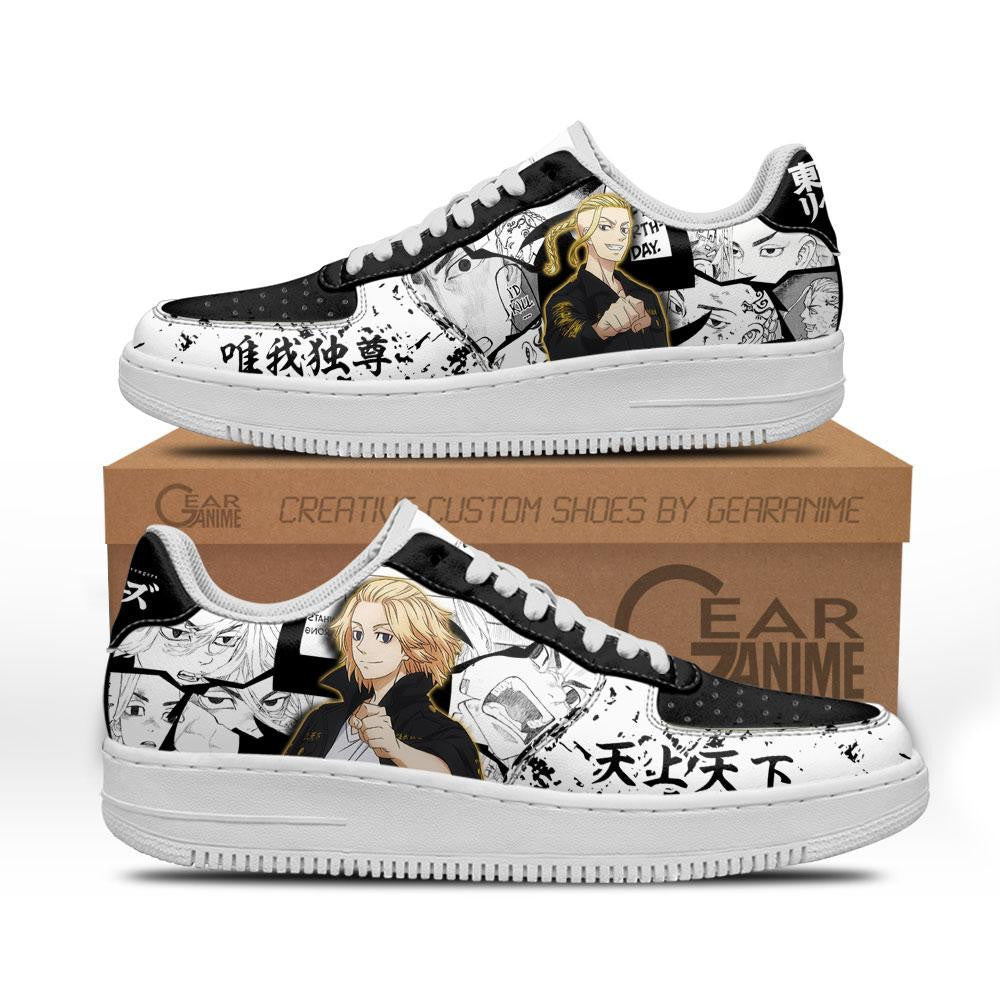 Baskets Anime Draken And Mikey en Cuir Chaussures Basses Unisexes Anime Manga