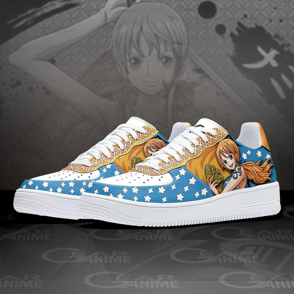 Baskets Anime Cat Burglar Nami en Cuir Chaussures Basses Unisexes One Piece