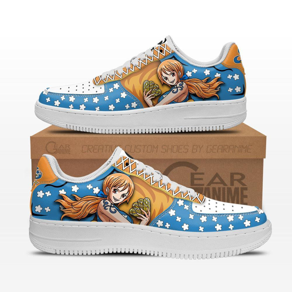 Baskets Anime Cat Burglar Nami en Cuir Chaussures Basses Unisexes One Piece