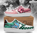 Baskets Anime Nezuko Kamado and Tanjro en Cuir Chaussures Basses Unisexes Demon Slayer