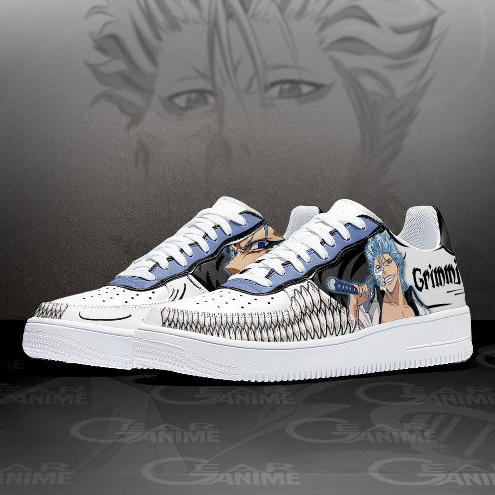 Baskets Anime Grimmjow Jaegerjaquez en Cuir Chaussures Basses Unisexes Anime Manga