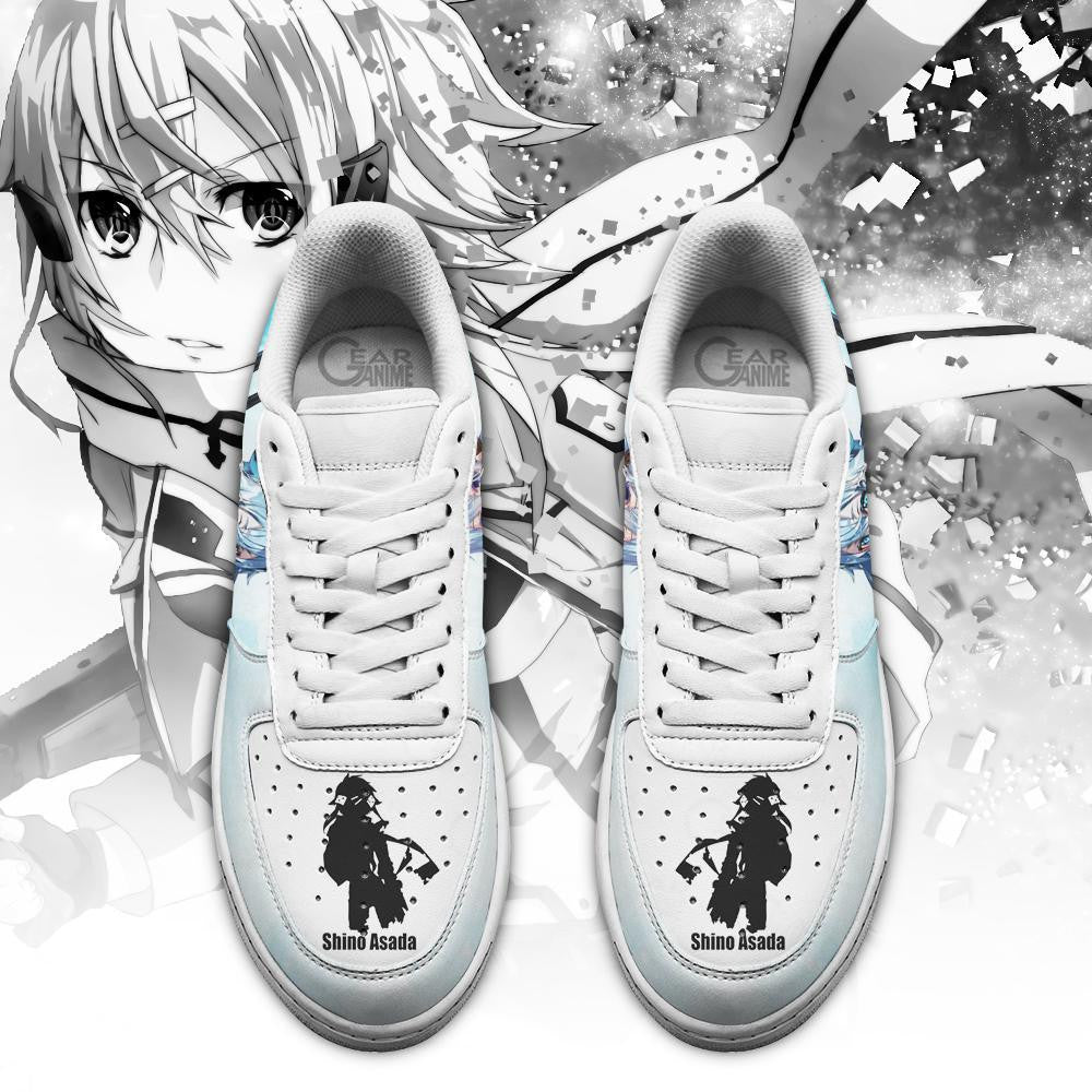 Baskets Anime Shino Asada en Cuir Chaussures Basses Unisexes Anime Manga