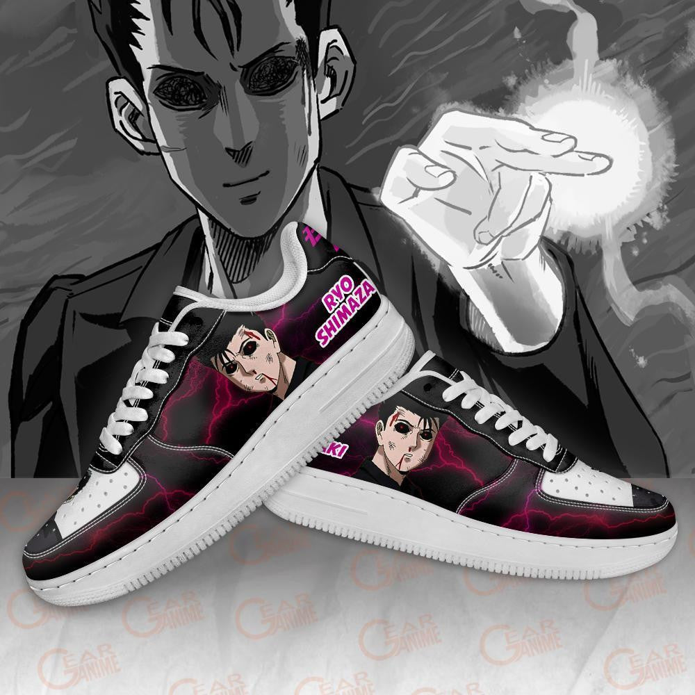 Baskets Anime Ryo Shimazaki en Cuir Chaussures Basses Unisexes Anime Manga