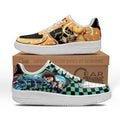 Baskets Anime Tanjro and Zenitsu Custom Low-Top Leather Sneakers Breathing Form en Cuir Chaussures Basses Unisexes Anime Manga
