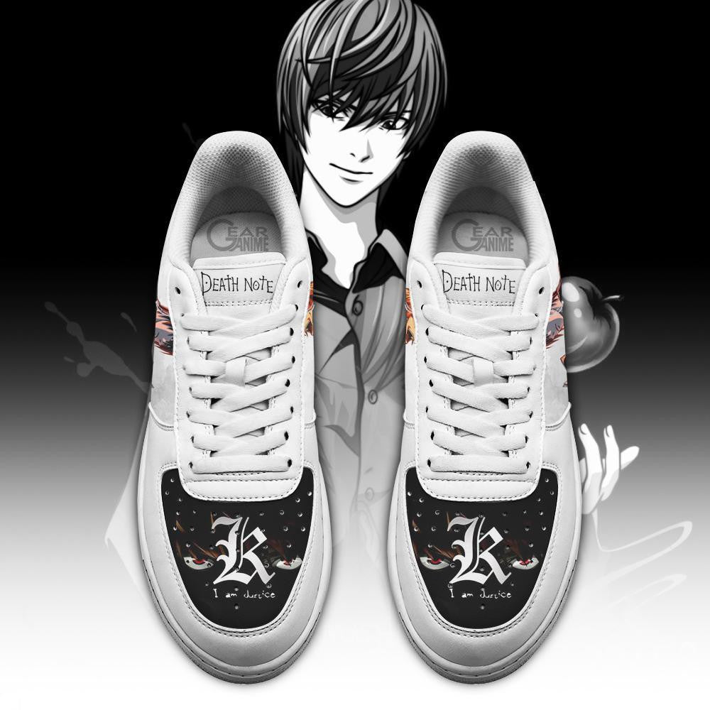 Baskets Anime Death Note Kira Light Yagami en Cuir Chaussures Basses Unisexes Anime Manga