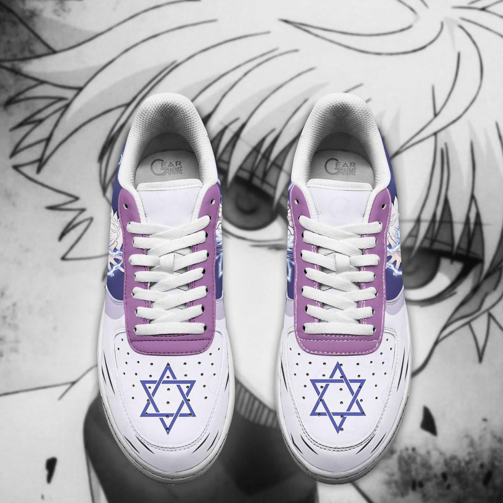 Baskets Anime Killua Zoldyck en Cuir Chaussures Basses Unisexes Anime Manga