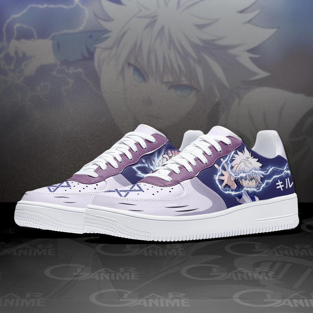 Baskets Anime Killua Zoldyck en Cuir Chaussures Basses Unisexes Anime Manga