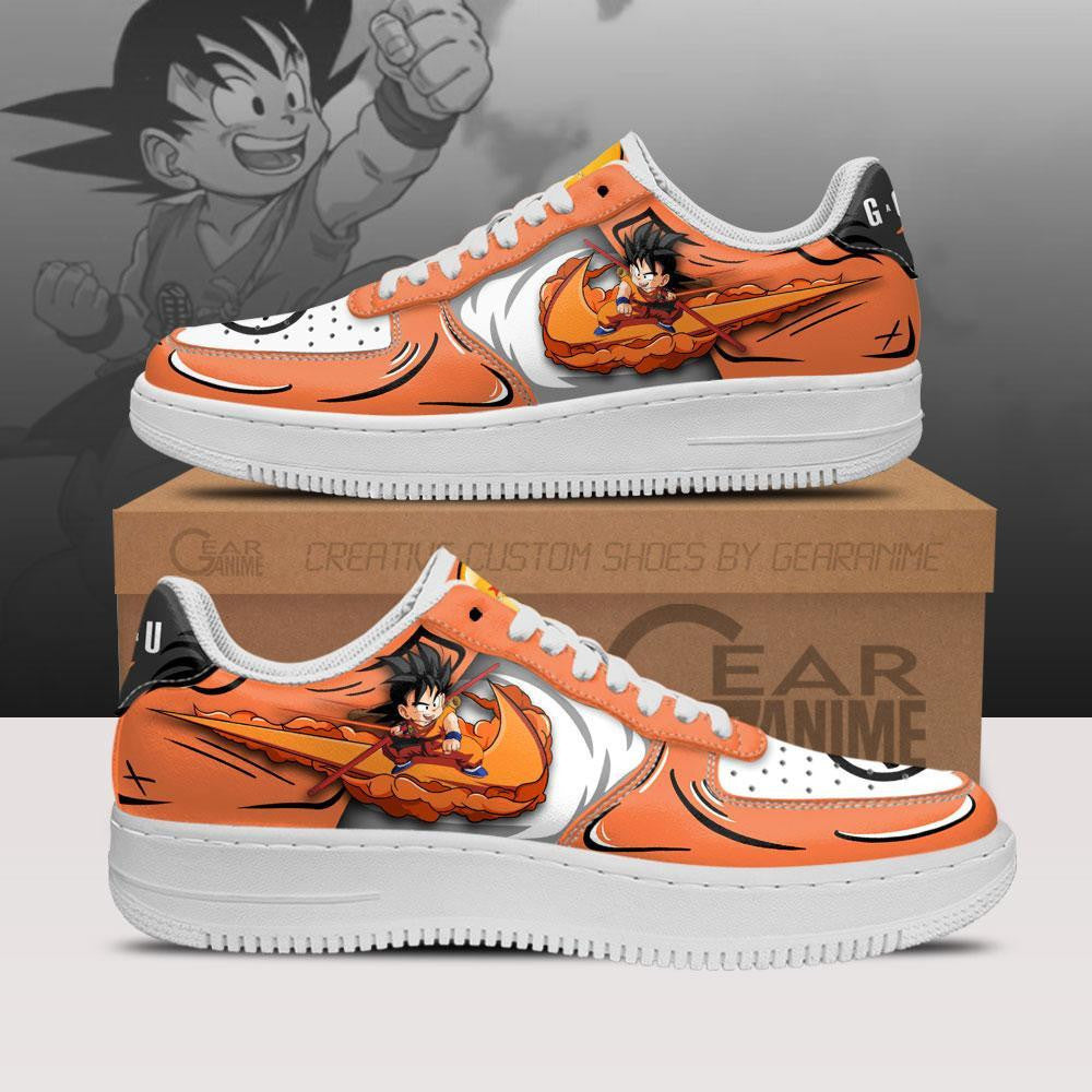 Baskets Anime Goku Flying Nimbus en Cuir Chaussures Basses Unisexes Dragon Ball