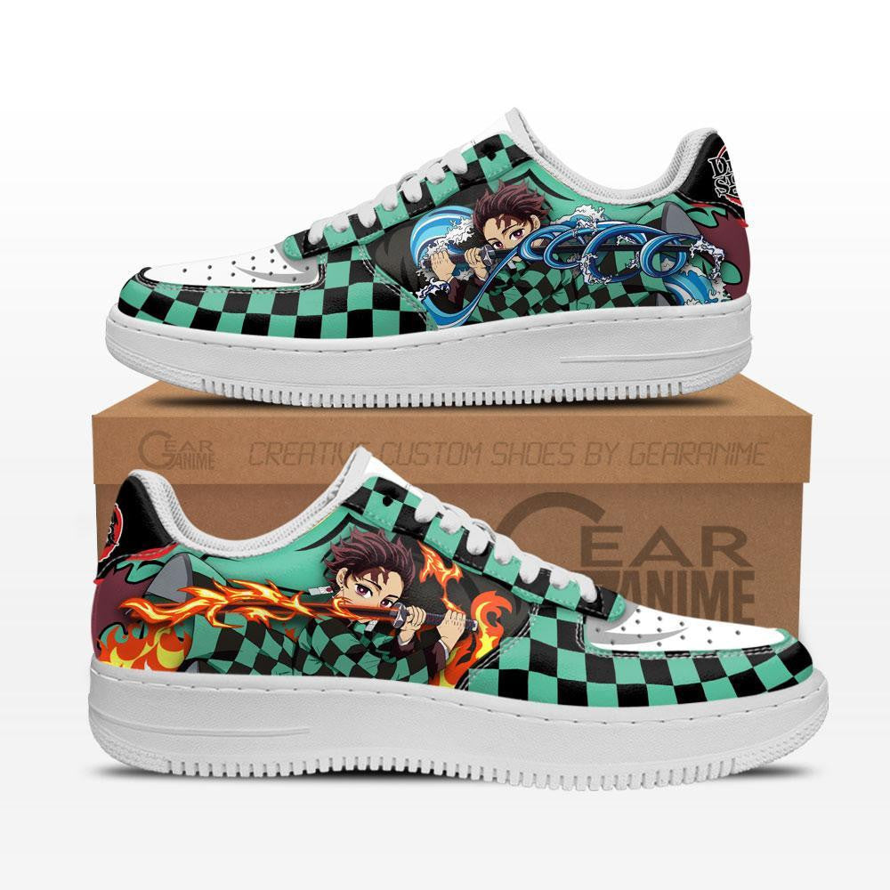 Baskets Anime Tanjro Breathing en Cuir Chaussures Basses Unisexes Anime Manga