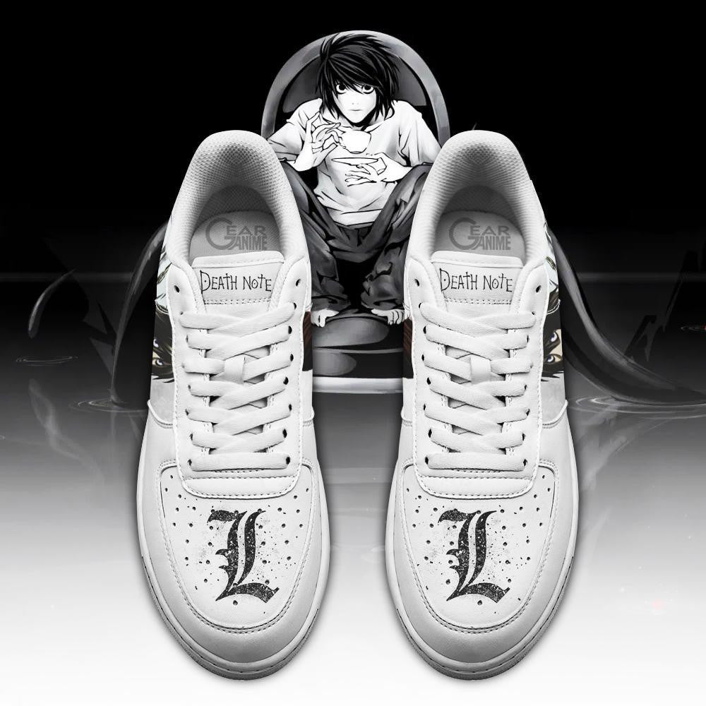 Baskets Anime Death Note L Lawliet en Cuir Chaussures Basses Unisexes Anime Manga