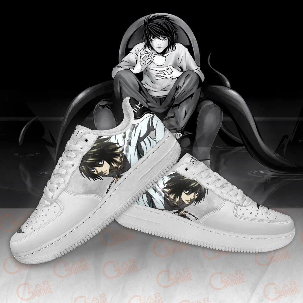 Baskets Anime Death Note L Lawliet en Cuir Chaussures Basses Unisexes Anime Manga