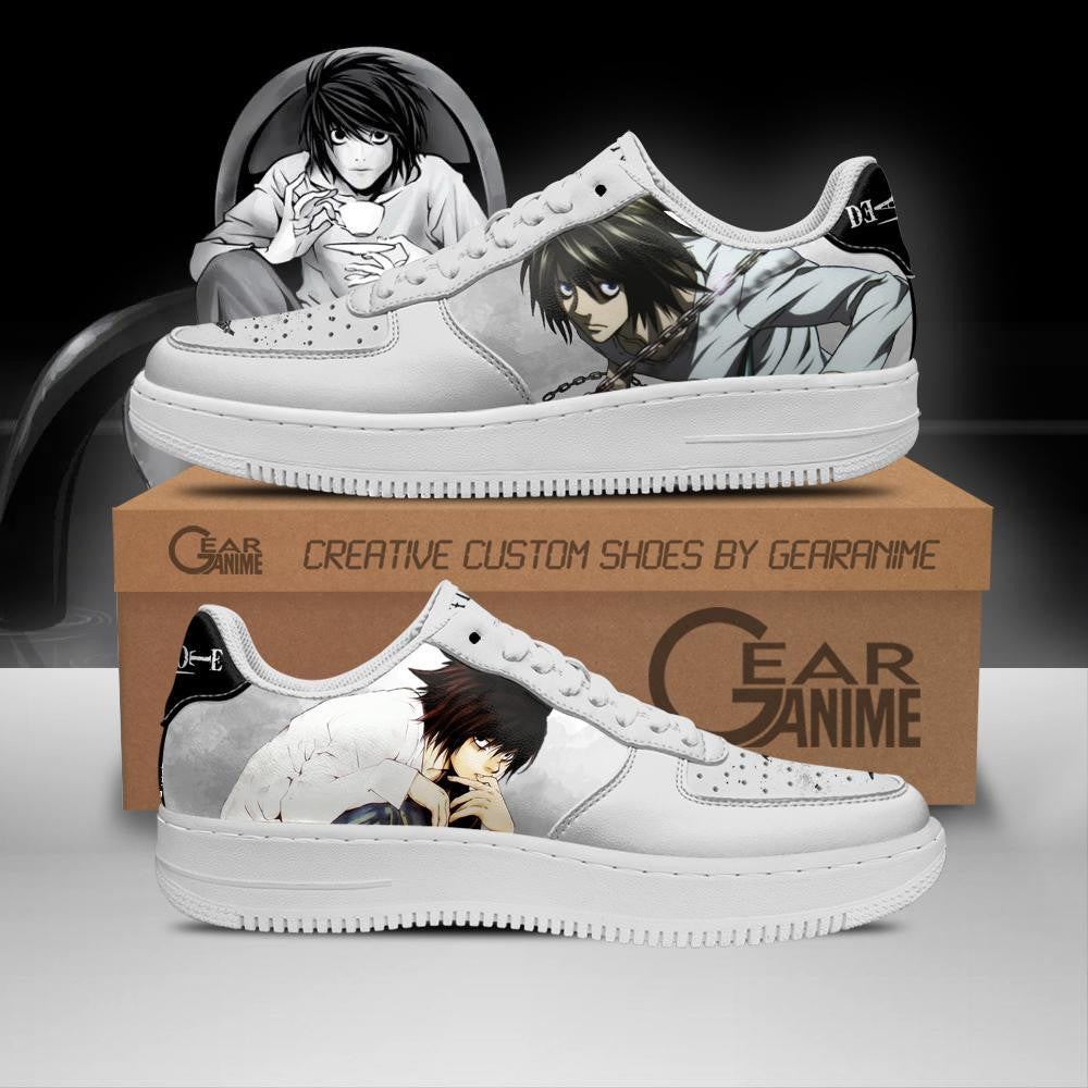 Baskets Anime Death Note L Lawliet en Cuir Chaussures Basses Unisexes Anime Manga