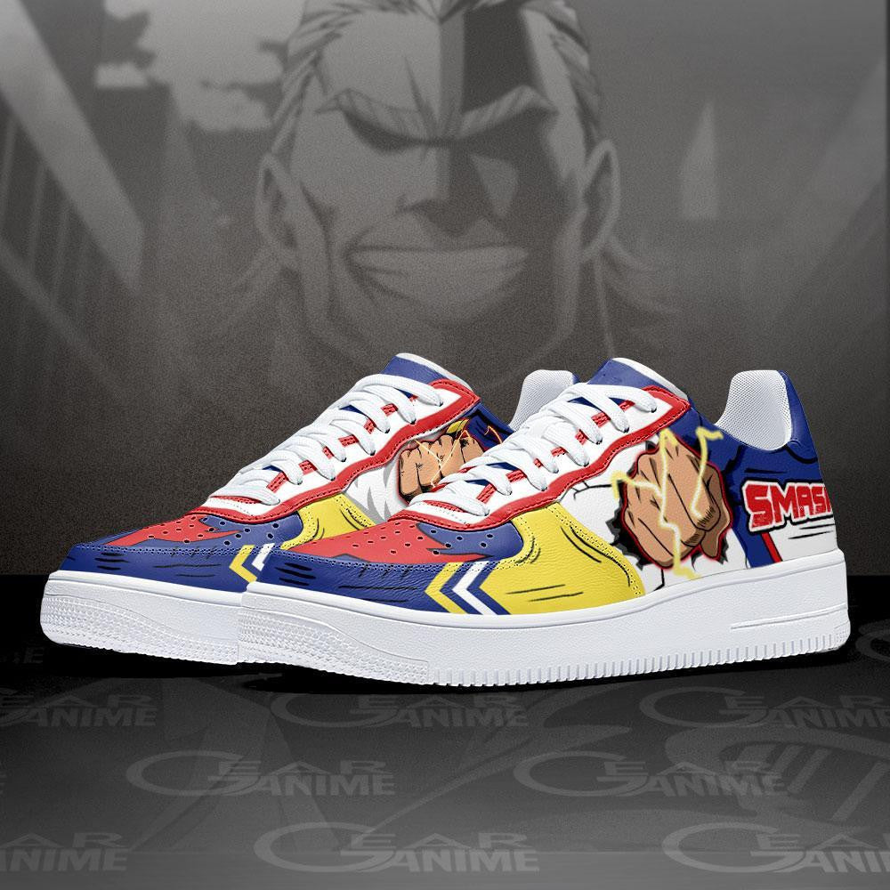 Baskets Anime All Might One For All en Cuir Chaussures Basses Unisexes Anime Manga
