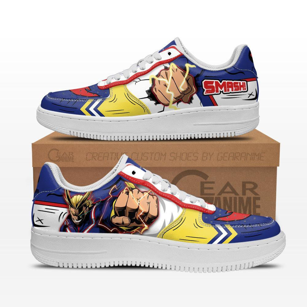 Baskets Anime All Might One For All en Cuir Chaussures Basses Unisexes Anime Manga