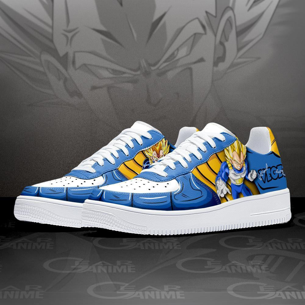 Baskets Anime Vegeta SSJ en Cuir Chaussures Basses Unisexes Dragon Ball