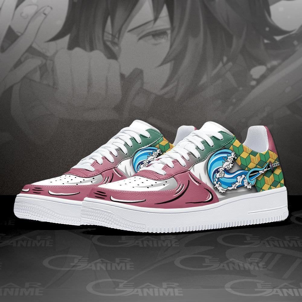 Baskets Anime Giyuu Tomioka en Cuir Chaussures Basses Unisexes Anime Manga