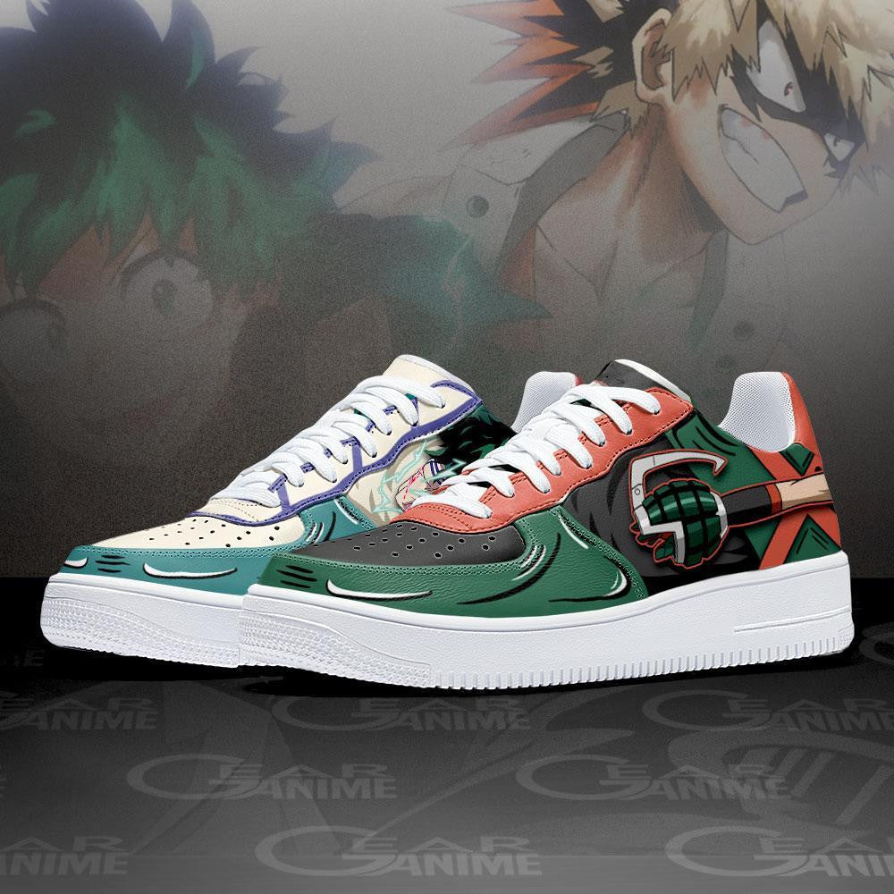 Baskets Anime Bakugo and Deku en Cuir Chaussures Basses Unisexes Anime Manga