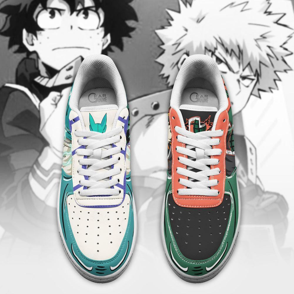 Baskets Anime Bakugo and Deku en Cuir Chaussures Basses Unisexes Anime Manga