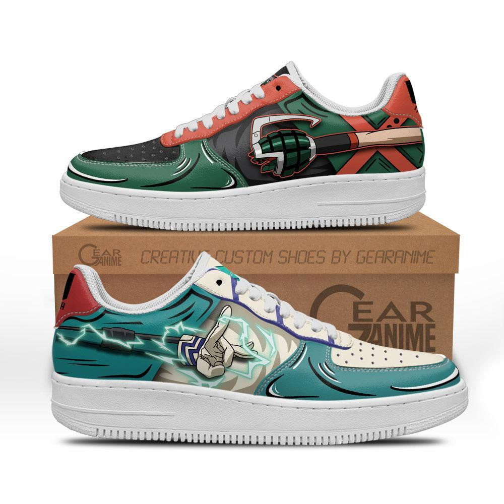 Baskets Anime Bakugo and Deku en Cuir Chaussures Basses Unisexes Anime Manga