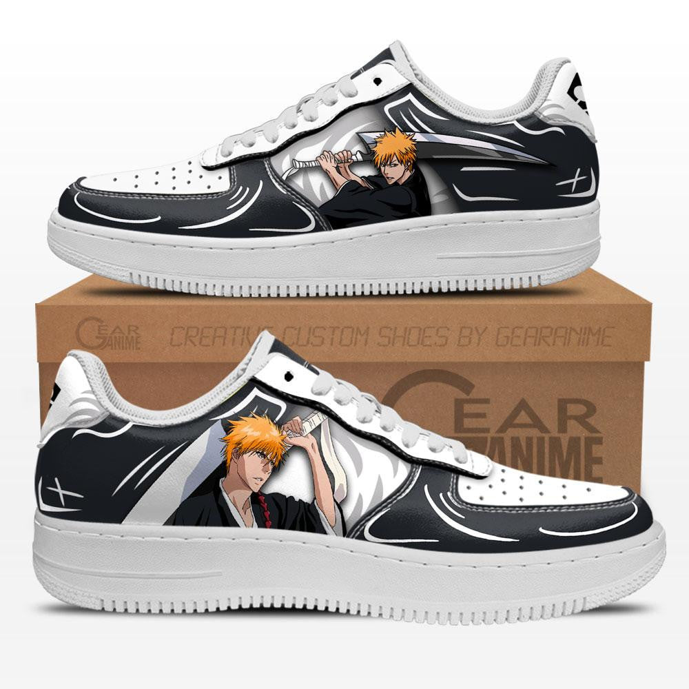 Baskets Anime Ichigo Kurosaki en Cuir Chaussures Basses Unisexes Anime Manga