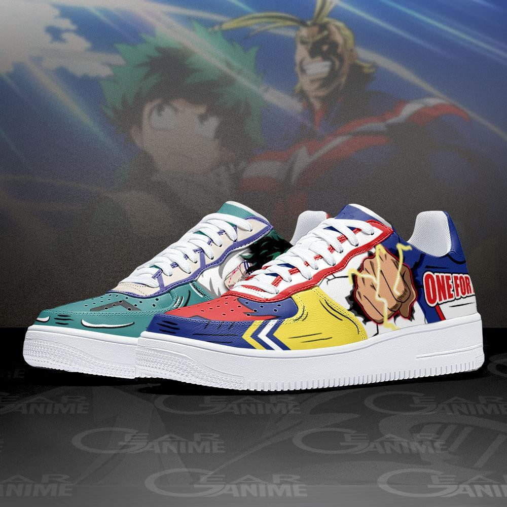 Baskets Anime All Might and Deku en Cuir Chaussures Basses Unisexes Anime Manga