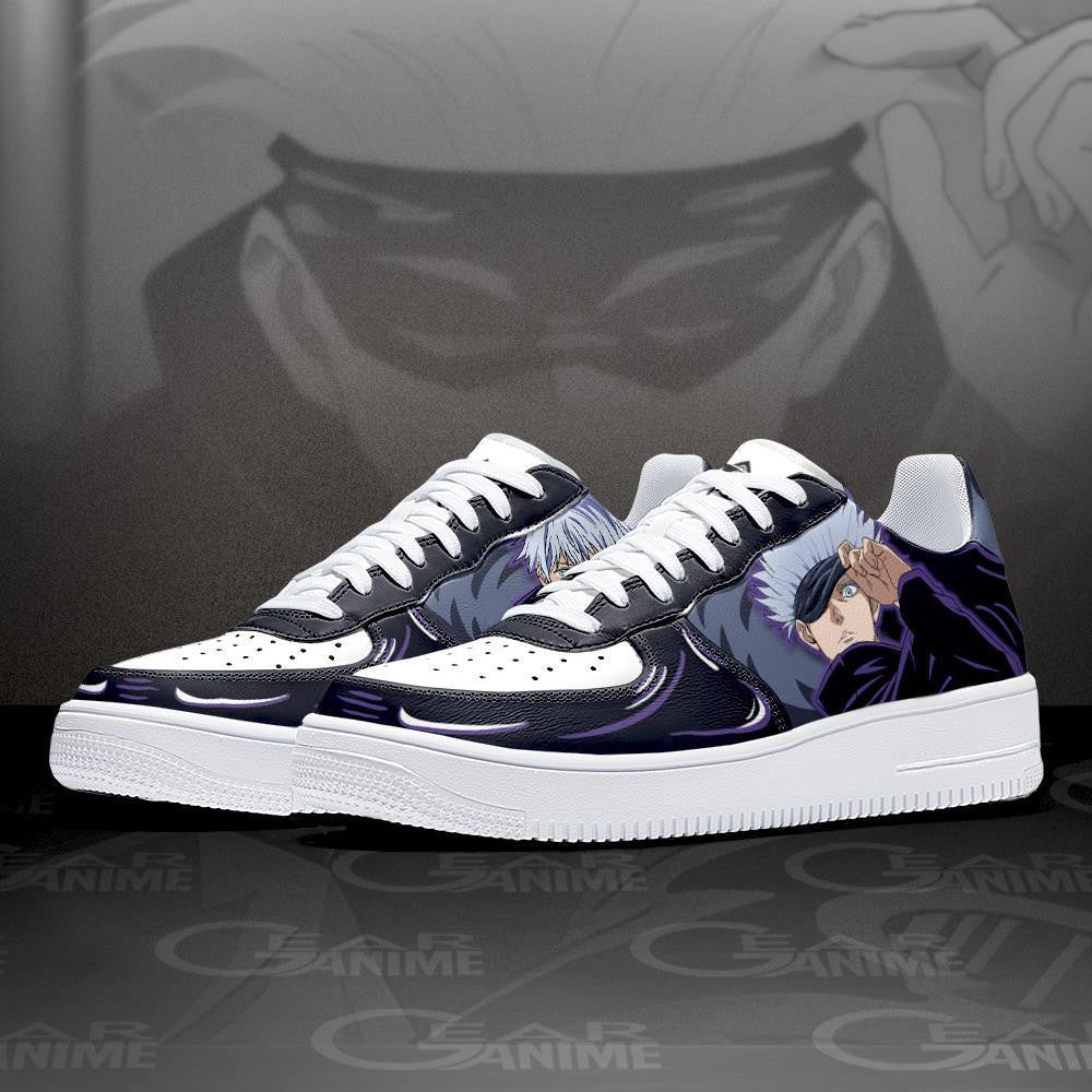 Baskets Anime Satoru Gojo en Cuir Chaussures Basses Unisexes Jujutsu Kaisen