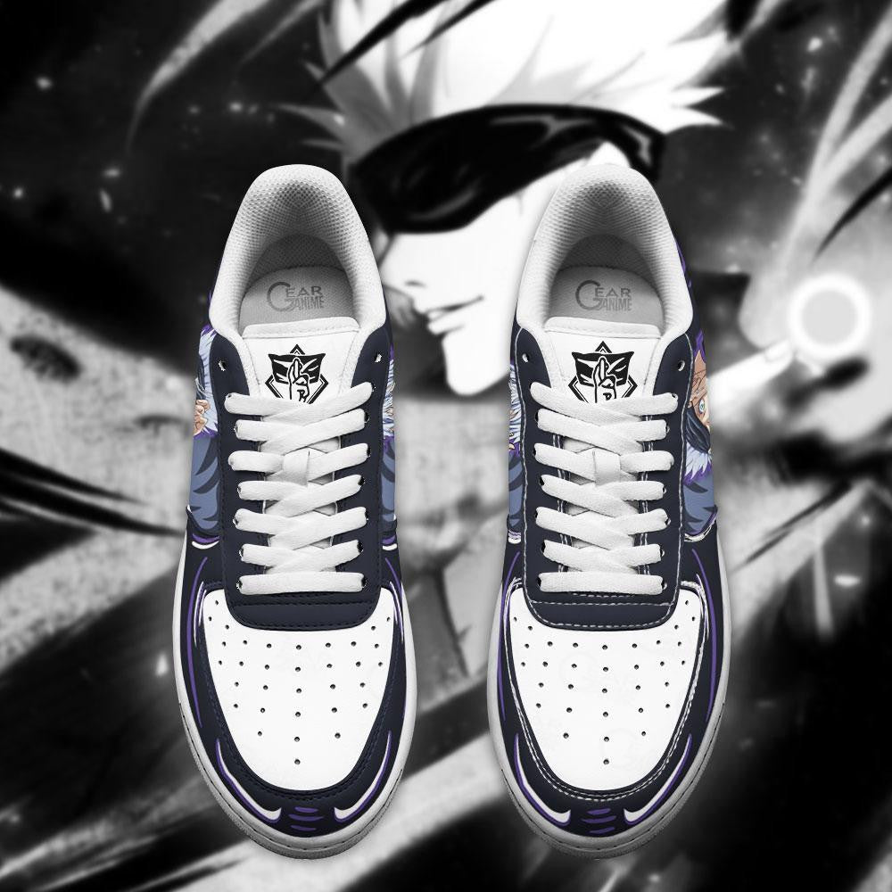 Baskets Anime Satoru Gojo en Cuir Chaussures Basses Unisexes Jujutsu Kaisen