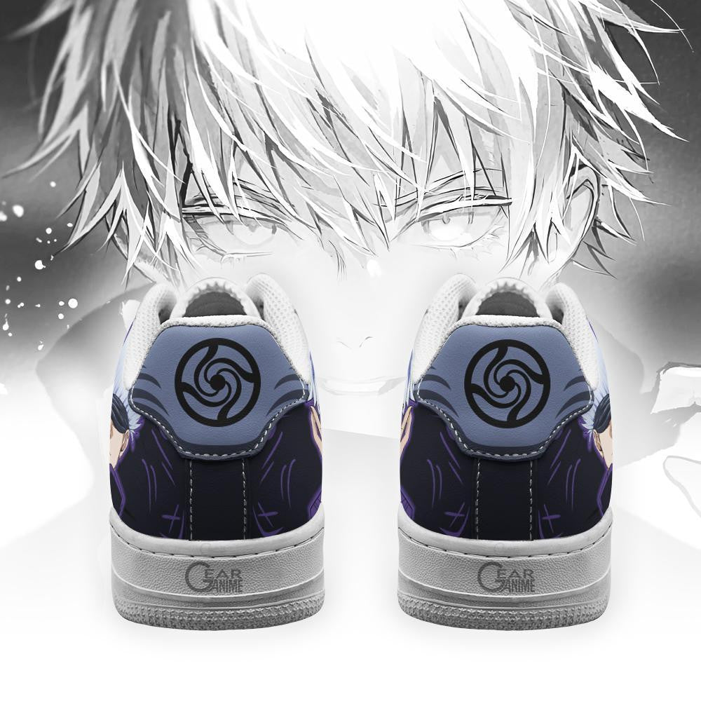 Baskets Anime Satoru Gojo en Cuir Chaussures Basses Unisexes Jujutsu Kaisen