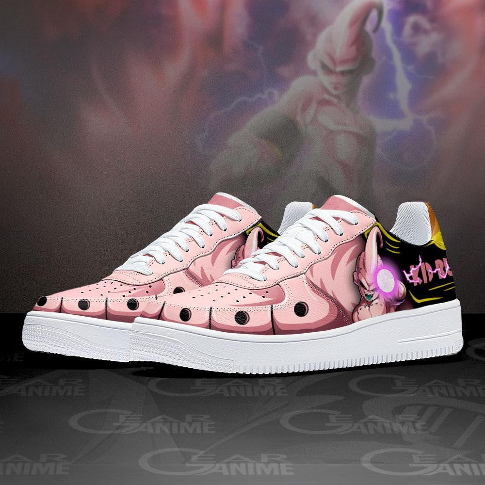 Baskets Anime Kid Buu en Cuir Chaussures Basses Unisexes Anime Manga