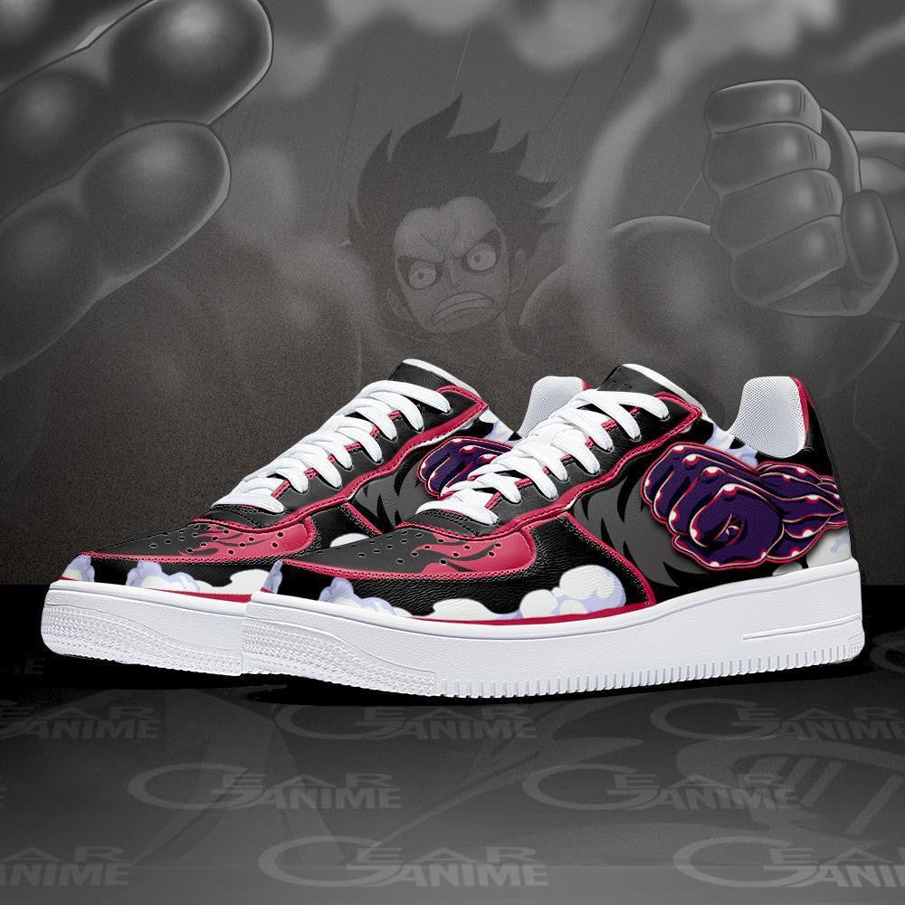 Baskets Anime Luffy Gear 4 en Cuir Chaussures Basses Unisexes One Piece