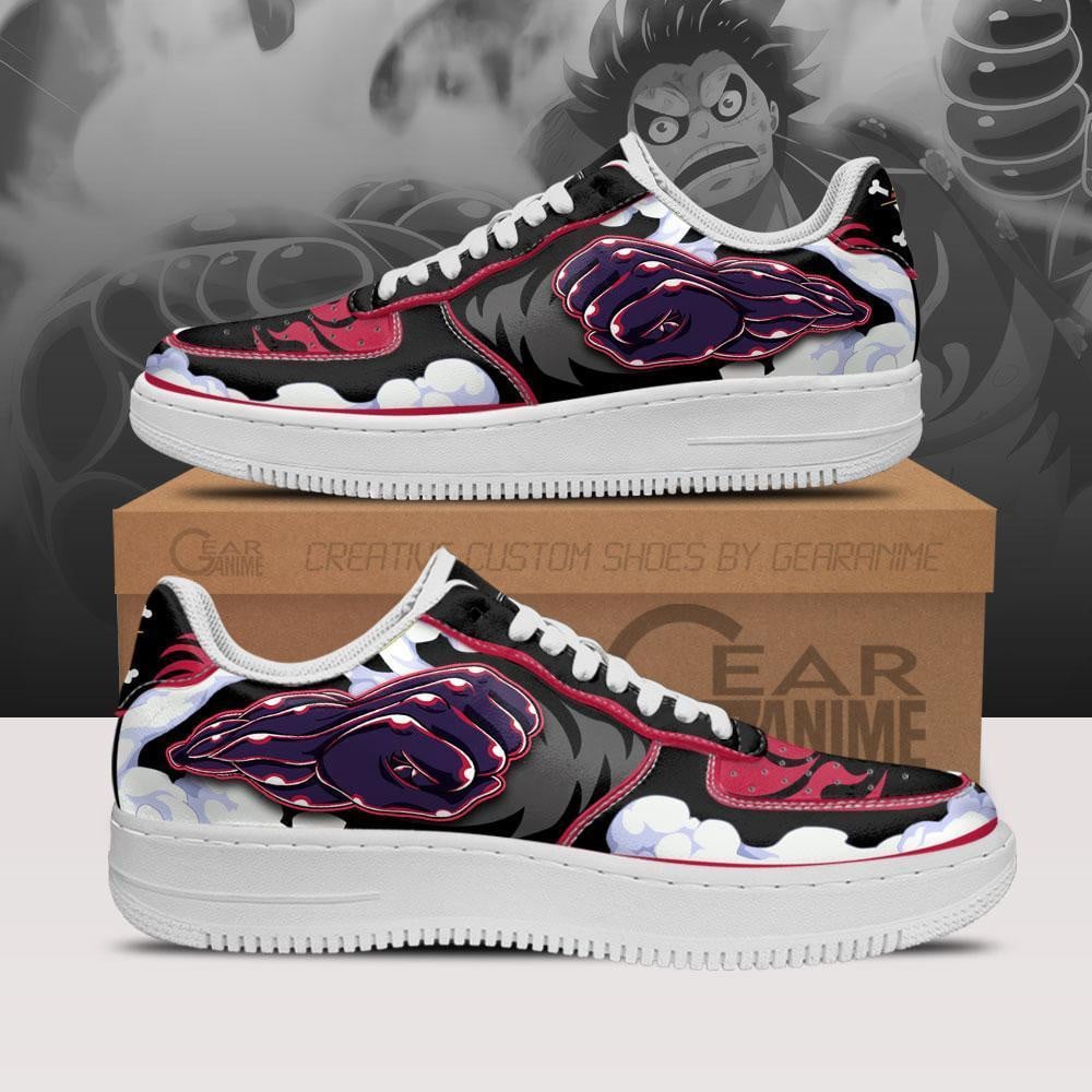 Baskets Anime Luffy Gear 4 en Cuir Chaussures Basses Unisexes One Piece