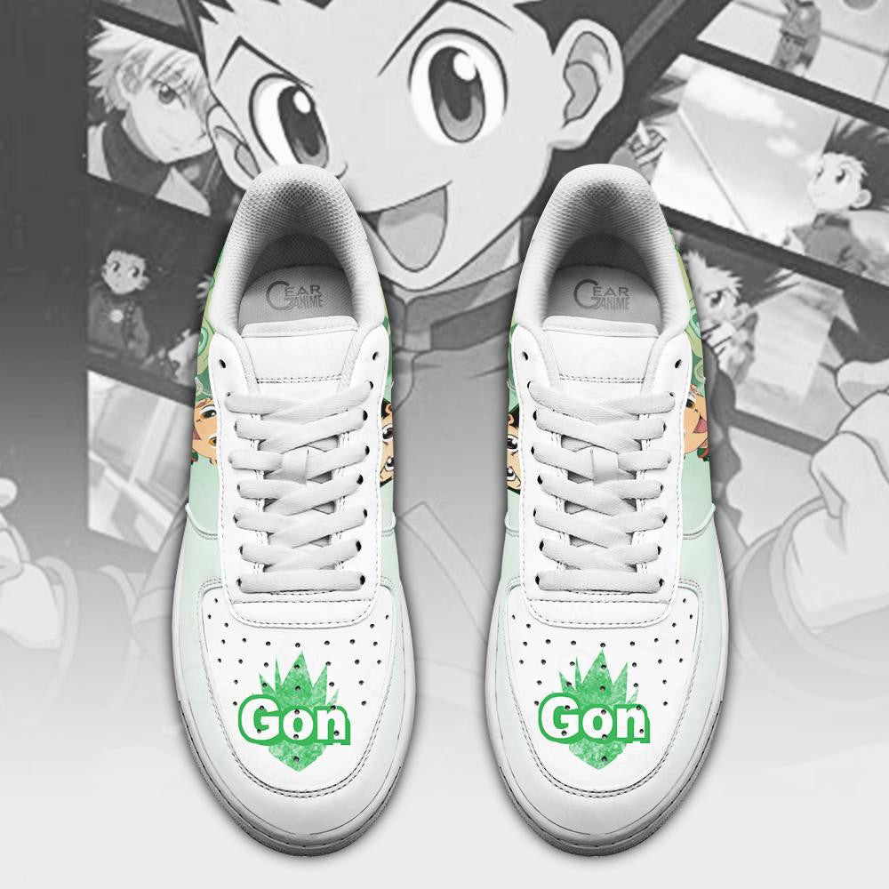 Baskets Anime Gon Freecss en Cuir Chaussures Basses Unisexes Anime Manga