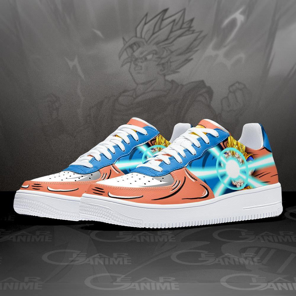 Baskets Anime Goku Kamehameha en Cuir Chaussures Basses Unisexes Dragon Ball