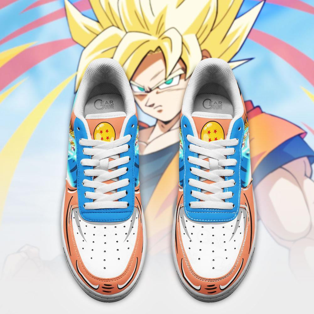 Baskets Anime Goku Kamehameha en Cuir Chaussures Basses Unisexes Dragon Ball