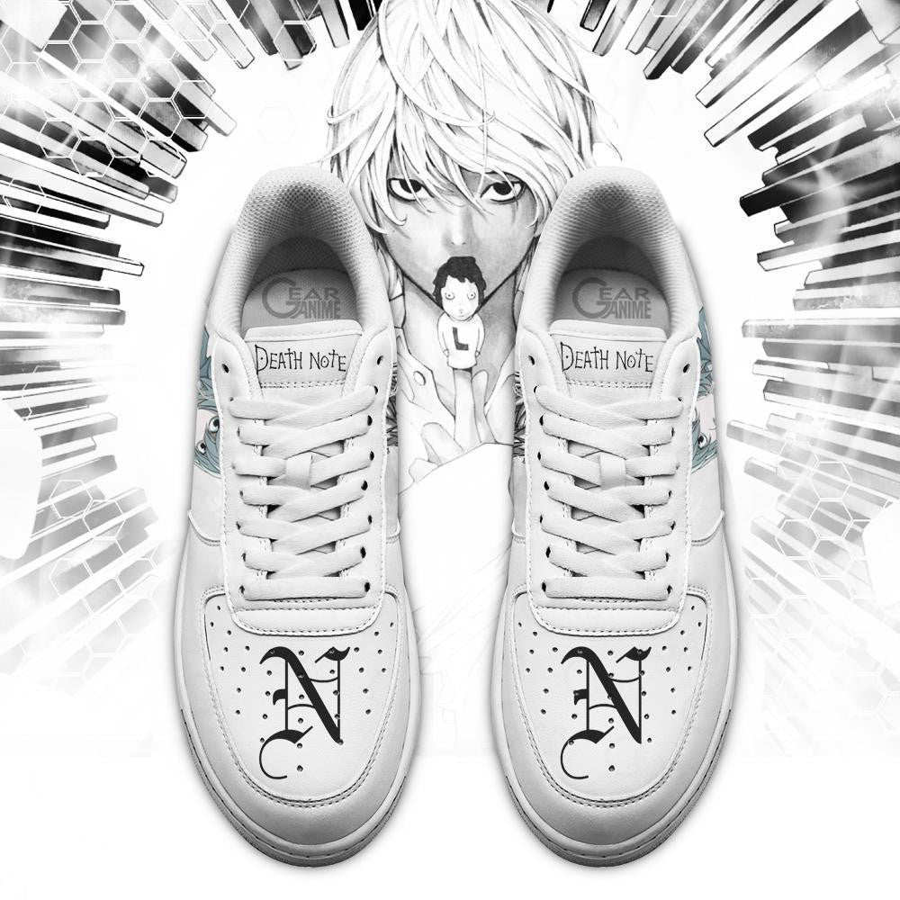 Baskets Anime Death Note Near en Cuir Chaussures Basses Unisexes Anime Manga