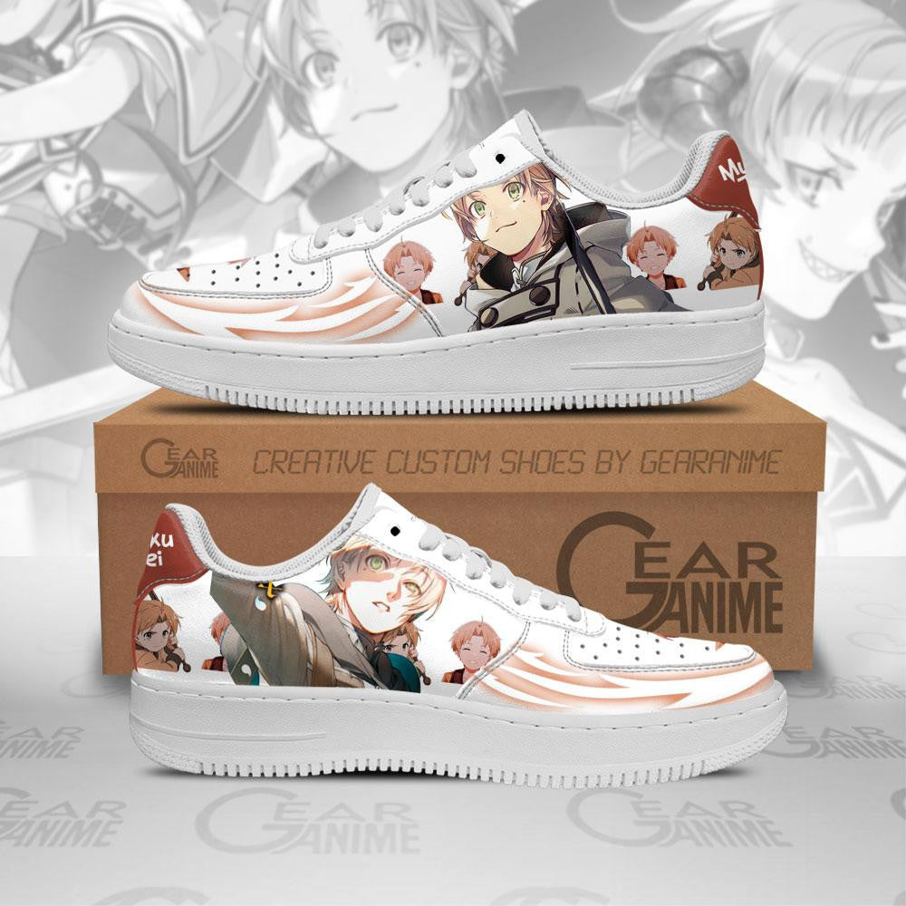 Baskets Anime Rudeus Greyrat en Cuir Chaussures Basses Unisexes Anime Manga