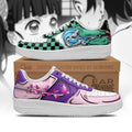 Baskets Anime Kanao and Tanjiro en Cuir Chaussures Basses Unisexes Demon Slayer