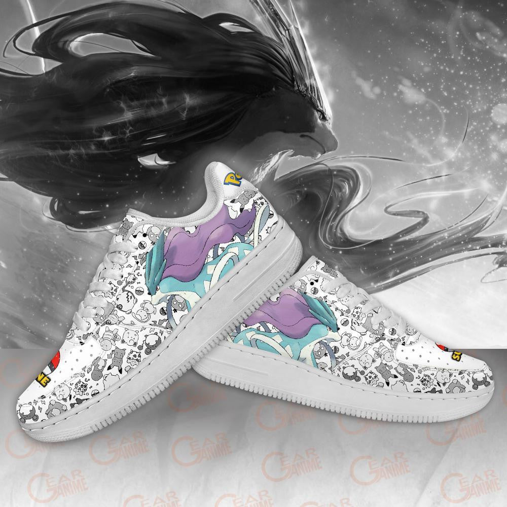 Baskets Anime Suicune en Cuir Chaussures Basses Unisexes Anime Manga