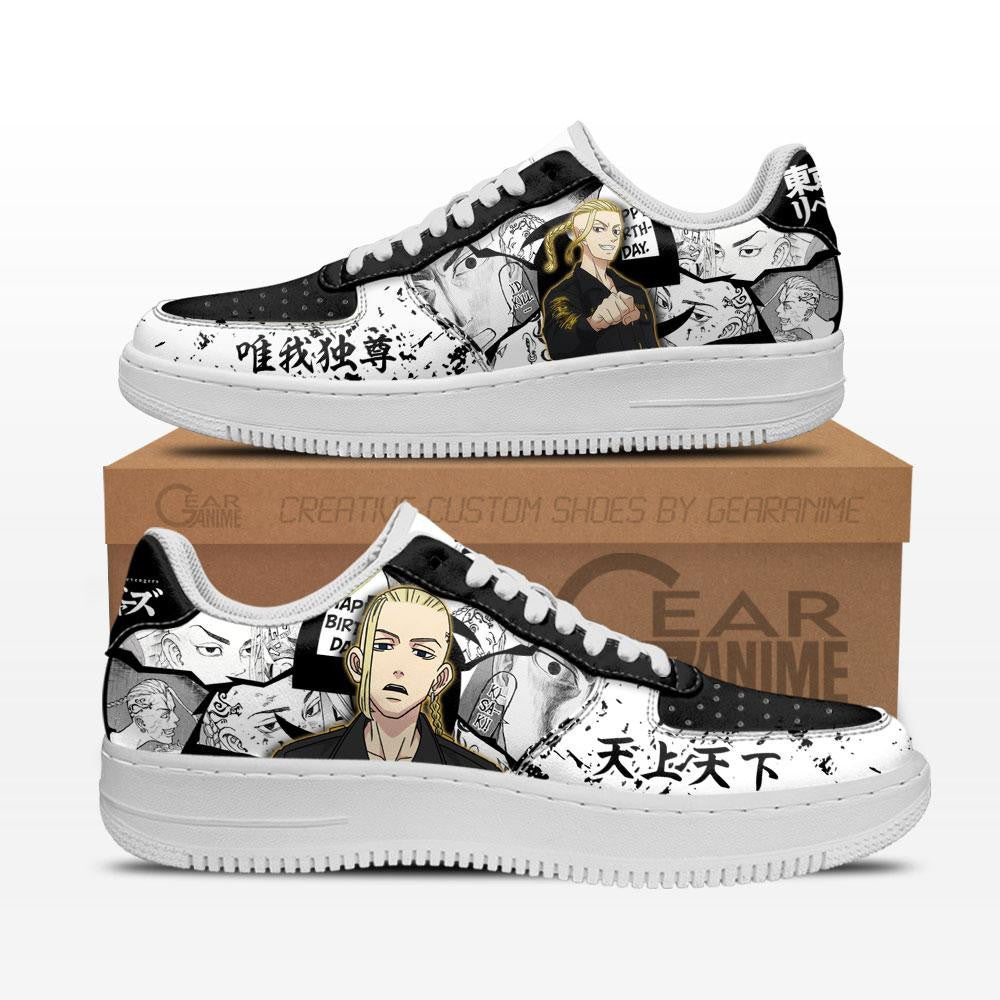 Baskets Anime Ryuguji Ken Draken en Cuir Chaussures Basses Unisexes Anime Manga