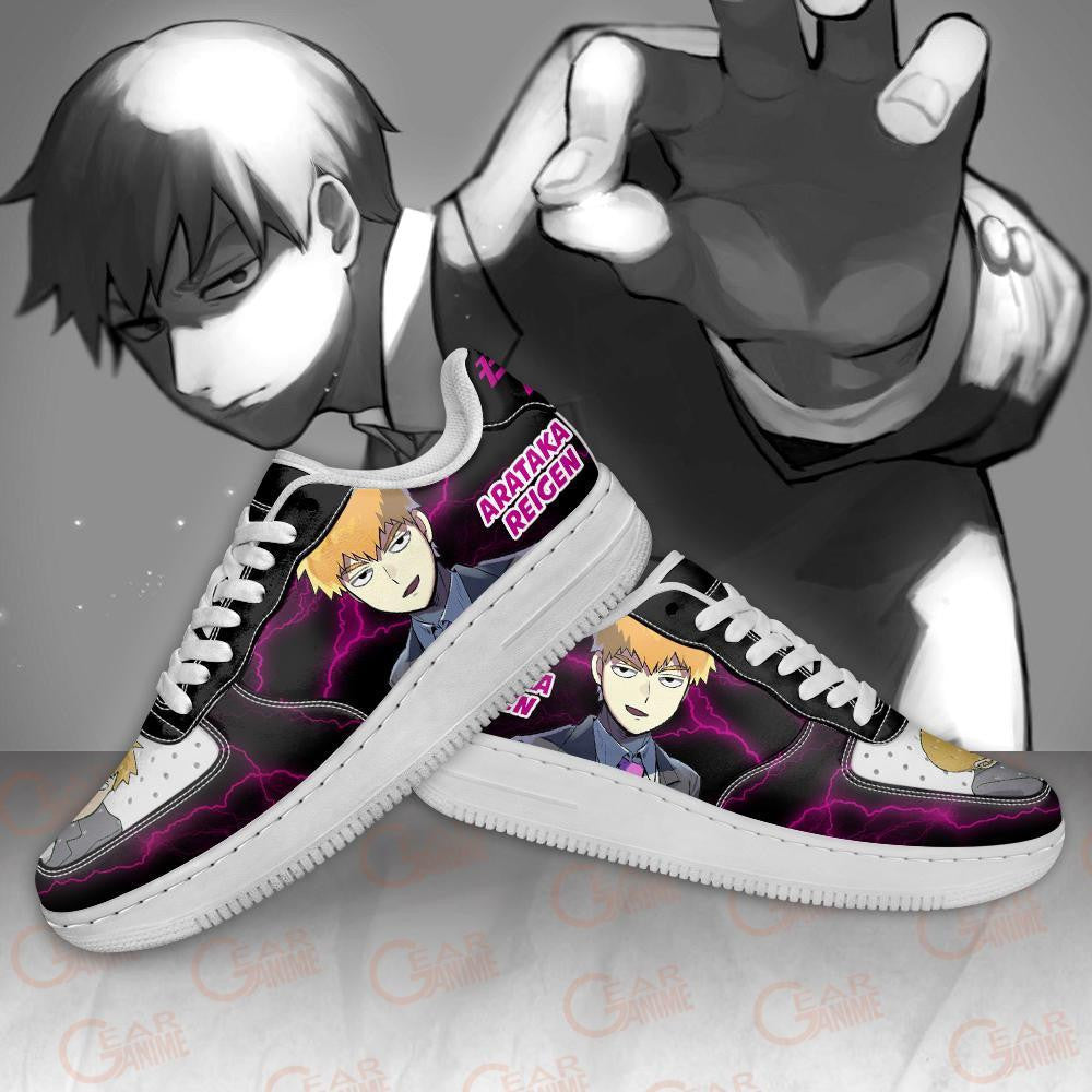 Baskets Anime Arataka Reigen en Cuir Chaussures Basses Unisexes Anime Manga